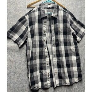 Carhartt Plaid Button Down Shirt Sz XXL Relaxed Fit Big Pocket